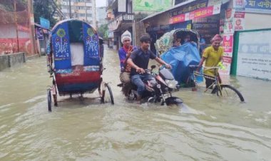 মেঘালয়ের ঢল ও টানা বৃষ্টিতে সিলেটে বন্যার শঙ্কা, পানির নিচে সাদাপাথর